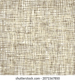 Very old canvas with a lost checked pattern. Grunge fabric background.