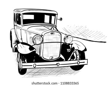 a very old car