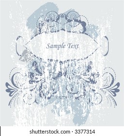 very old grunge ornamental background - vector