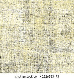 Very old linen fabric. Ancient paper with a cloth structure. Grunge textile background. Vector seamless. 