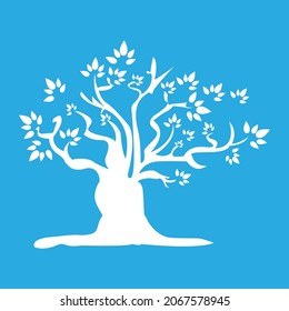 very old tree, generation tree, vector illustration