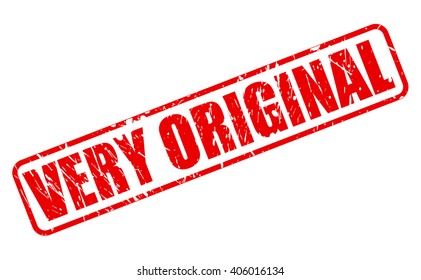 VERY ORIGINAL red stamp text on white
