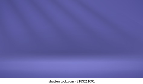 Very peri color interior with light of a window. Shadow overlay effect. Vector 3d illustration 

