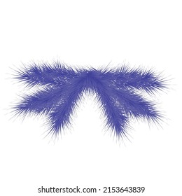 very peri pine branch clip art decor