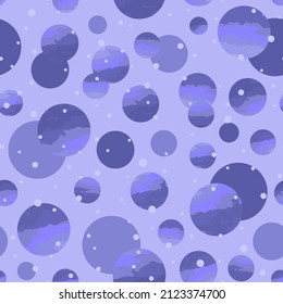 Very peripheral background of the universe. Seamless vector pattern with planets in the color of the year.