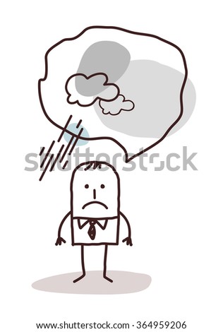 very pessimistic cartoon man