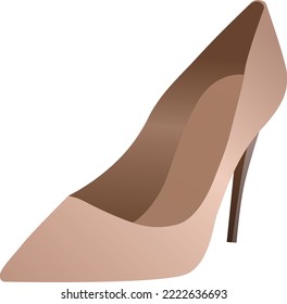 Very professional product modeling rendering, high-definition high-heeled shoes worn by women are very similar to the real thing