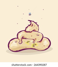 Very quality vector cartoon poop.