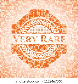 Very Rare abstract orange mosaic emblem