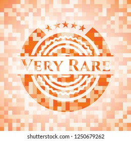 Very Rare abstract orange mosaic emblem