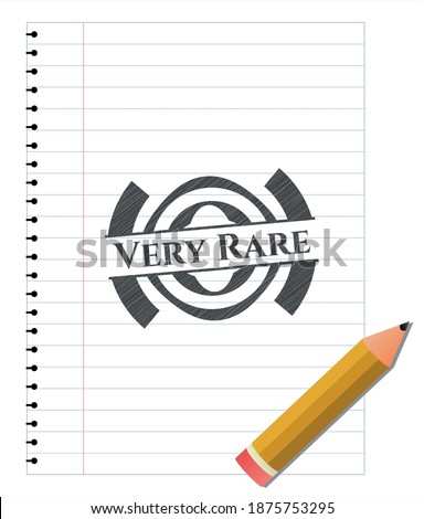 Very Rare draw (pencil strokes). Vector Illustration. Detailed. 
