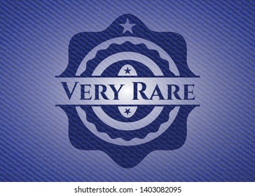 Very Rare emblem with jean high quality background. Vector Illustration. Detailed.