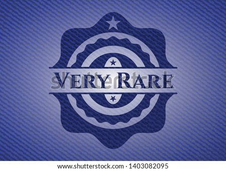 Very Rare emblem with jean high quality background. Vector Illustration. Detailed.