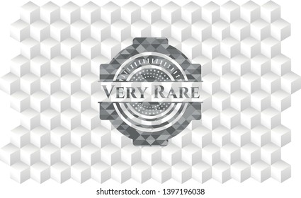 Very Rare grey badge with geometric cube white background