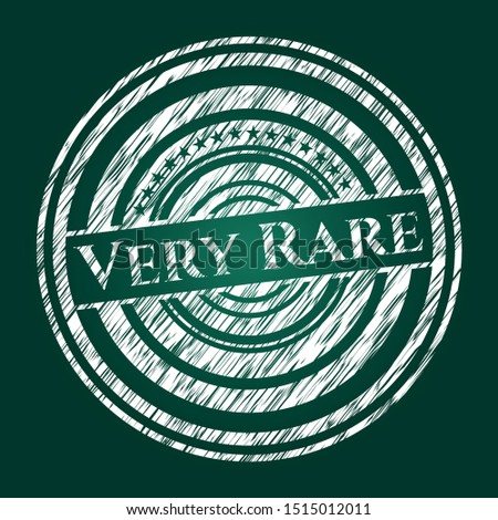 Very Rare on blackboard. Vector Illustration. Detailed.