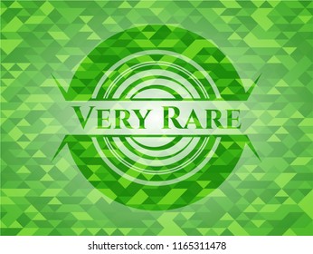 Very Rare realistic green emblem. Mosaic background