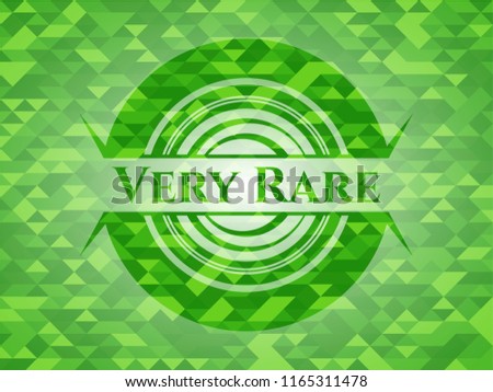 Very Rare realistic green emblem. Mosaic background