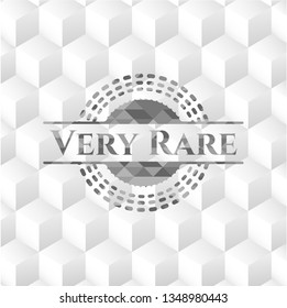 Very Rare realistic grey emblem with cube white background