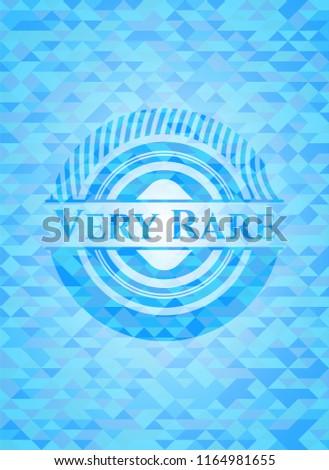 Very Rare realistic light blue mosaic emblem
