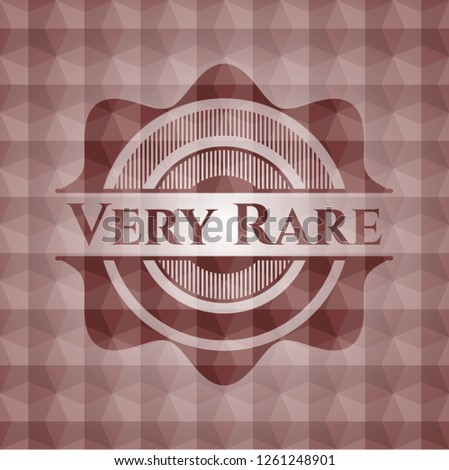 Very Rare red seamless emblem with geometric background.