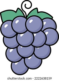 Very realistic illustration of grape fruit, looks exactly like the real one, very delicious