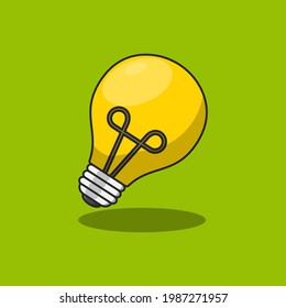 Very realistic incandescent lamp illustration design. Isolated object designs. Suitable for landing pages, stickers, banners, icons, book covers, etc.