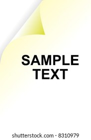 Very realistic peace of paper or sticker. Vector.