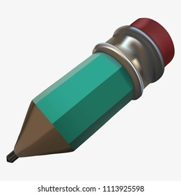 Very realistic pencil. Vector image. On a white background.