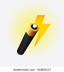 Very realistic vector mockup of battery.