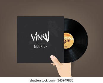 Very realistic vinyl mock up. Hand holding vinyl. Place your design on this beautiful vinyl !