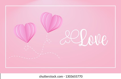 Very romantic vector. Perfect card for Valentine Day. Beautiful paper heart. Heart icon. I Love You. For designers, websites and cards. Happy Valentine's day.