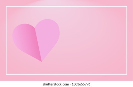 Very romantic vector. Perfect card for Valentine Day. Beautiful paper heart. Heart icon. I Love You. For designers, websites and cards. Happy Valentine's day.