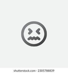 Forma editable del vector de iconos muy triste