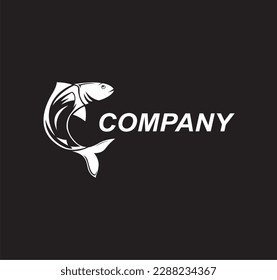 Logotipo vectorial de peces salados muy salados, se puede usar plantilla, negocios, logo, empresa, manía de pesca