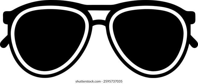 Very sample Sunglasses
 silhouette design black and white