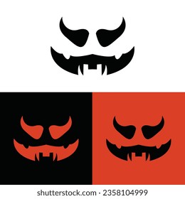 very scary halloween pumpkin stencil vector art