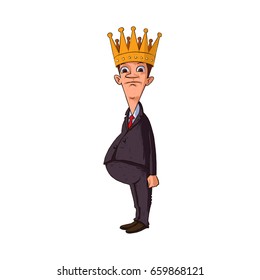 Very serious man with a crown, maybe he is king