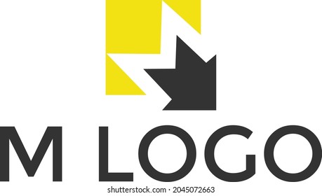 it's very simple and attractive alphabet (M) design