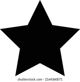 Very simple black star icon