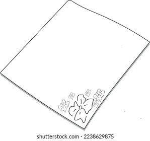 a very simple blank paper drawing