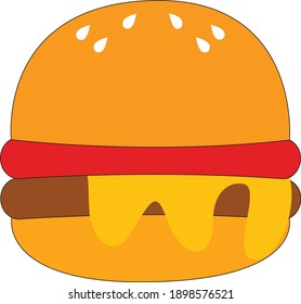 vector de logotipo de hamburguesa muy simple 
