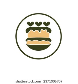 Very simple cake vector. It can be used as an element of a logo