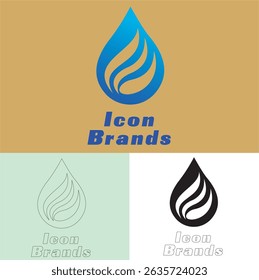 Very simple and colorful water drop vector design is perfect for a brand logo.