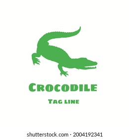 Very simple crocodile icon logo