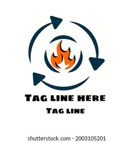 Very simple fire icon logo