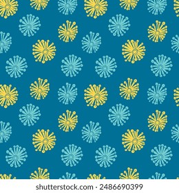 Very simple hand drawn floral pattern