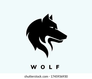 Very simple head wolf art logo design inspiration