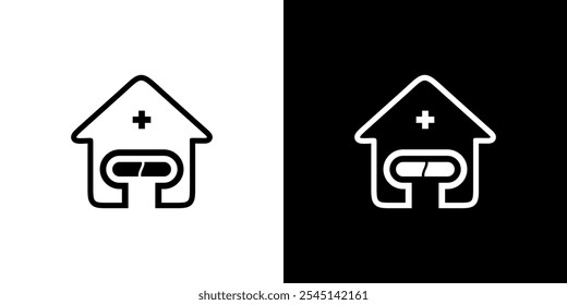 very simple hospital logo vector