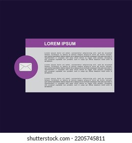 Icono de correo electrónico de elemento infográfico muy simple para su proyecto