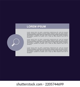 Sehr einfaches Infografik-Element Suchmaschine Symbol für Ihr Projekt